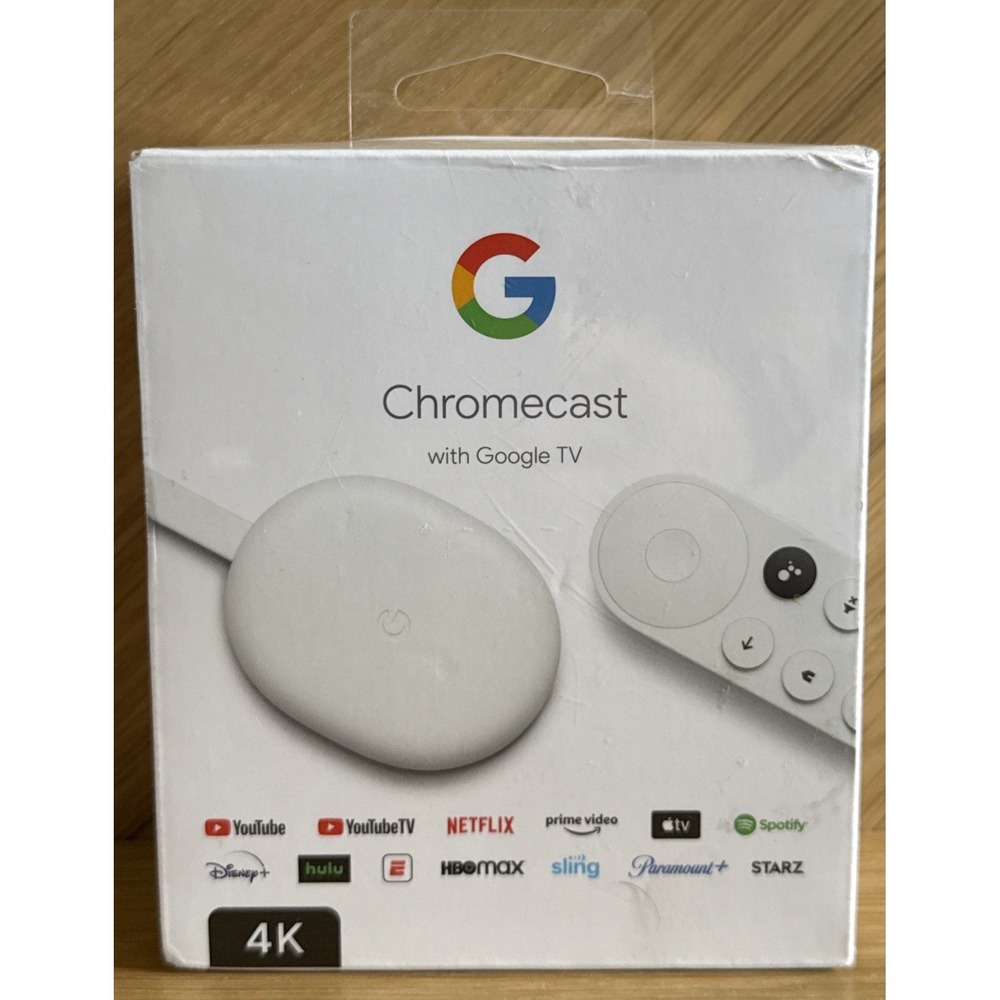 Google Chromecast with Google TV 4K Snow GA01919-US GZRNL NEW SEALED